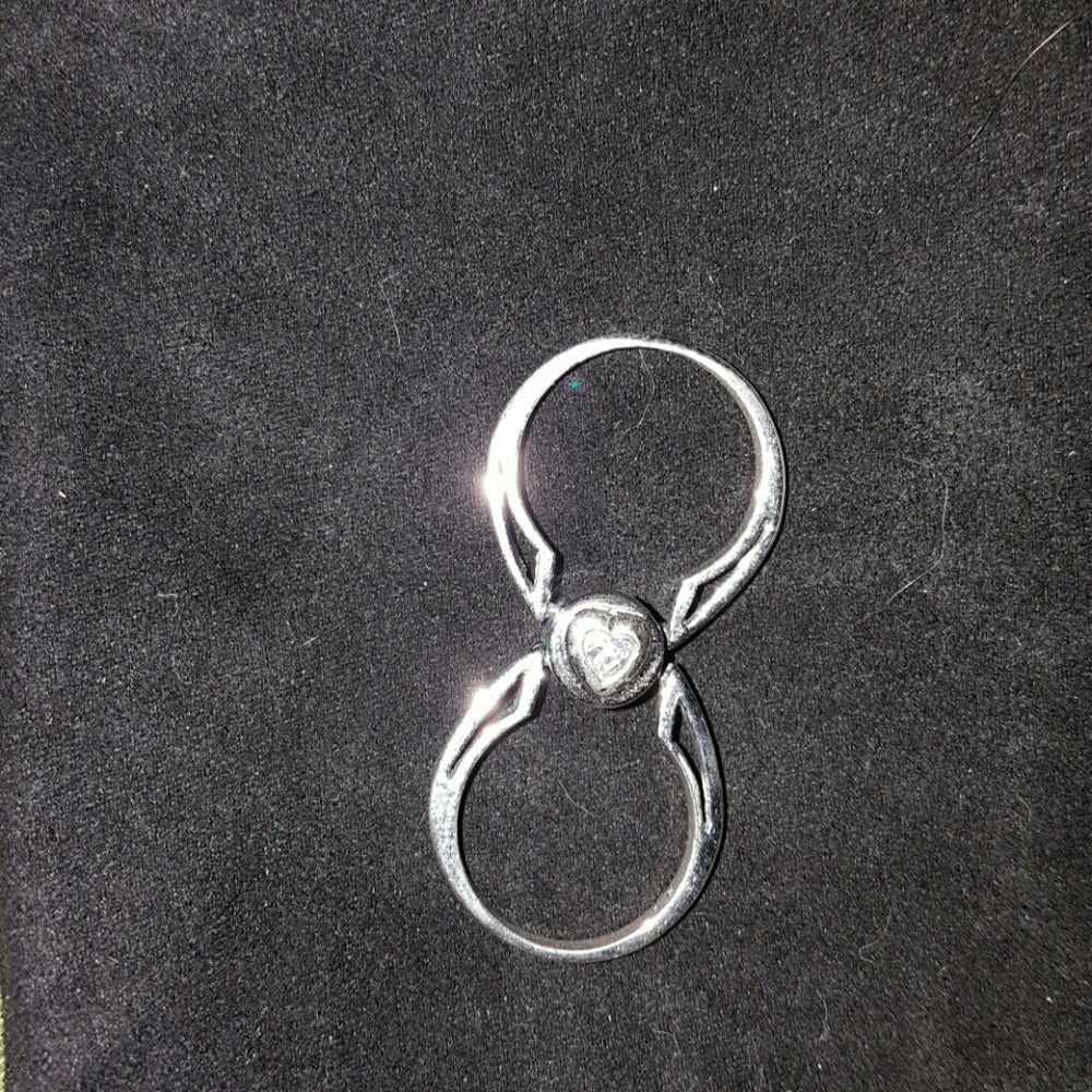 Unique 925 Sterling Silver CZ Convertible Ring