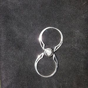 Unique 925 Sterling Silver CZ Convertible Ring