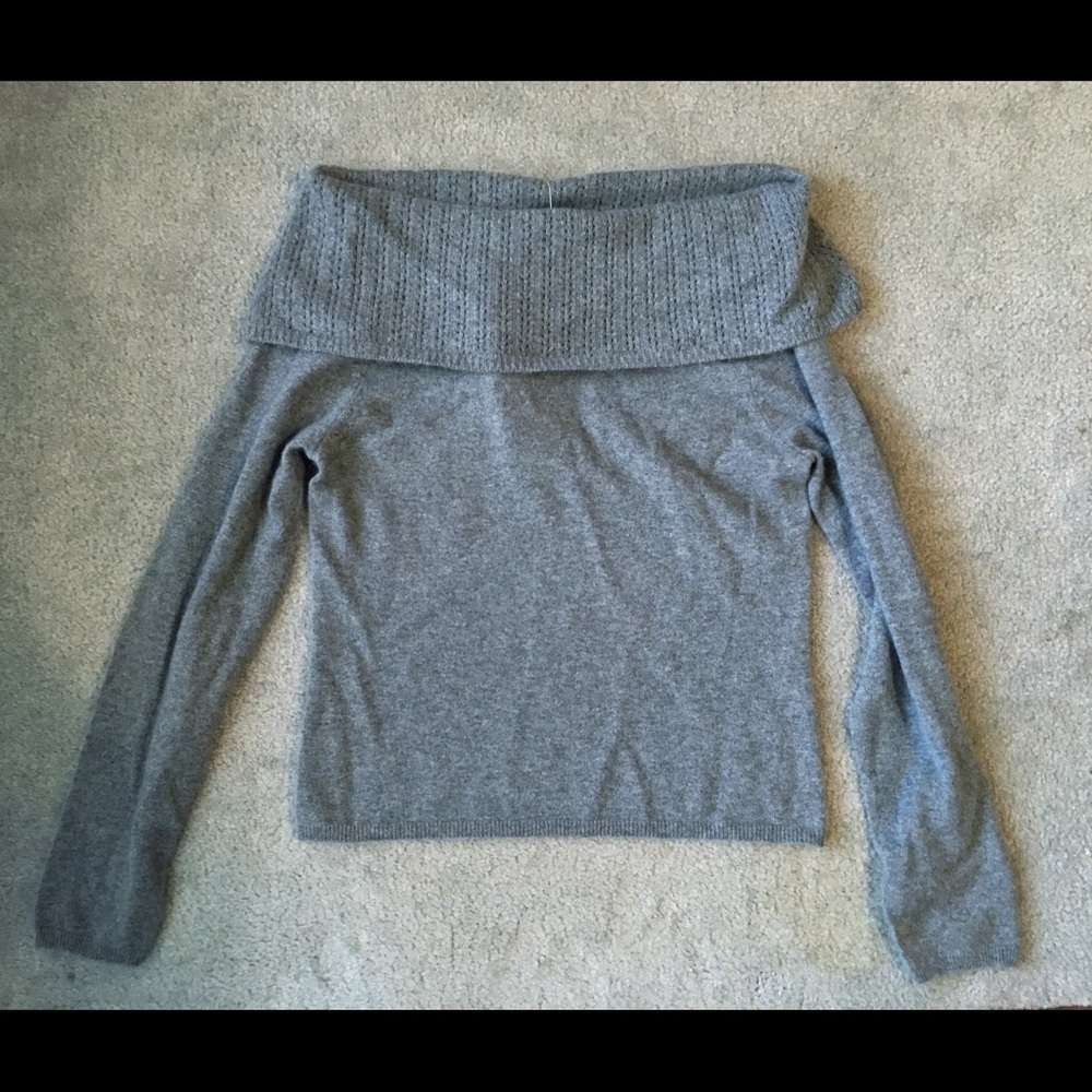 Evelyn Grace Cashmere Cowl/Off Shoulder Sweater