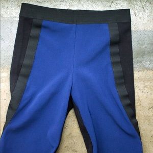 Cobalt blue and black leggings