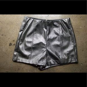 Forever 21 silver metallic short