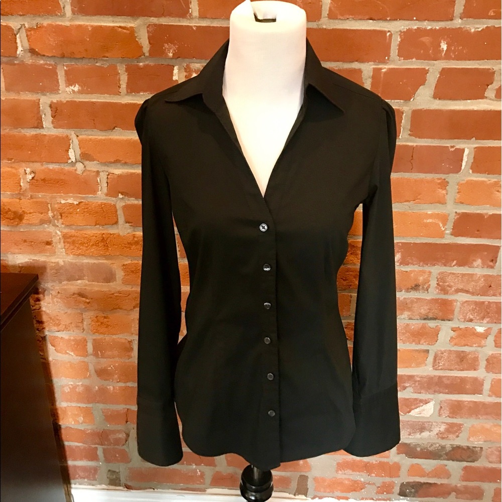 Black collared shirt