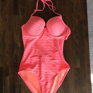 One Piece halter tie bathing suit. NWT