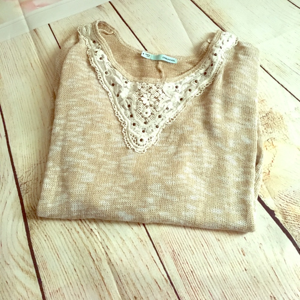 Maurice's tan sweater
