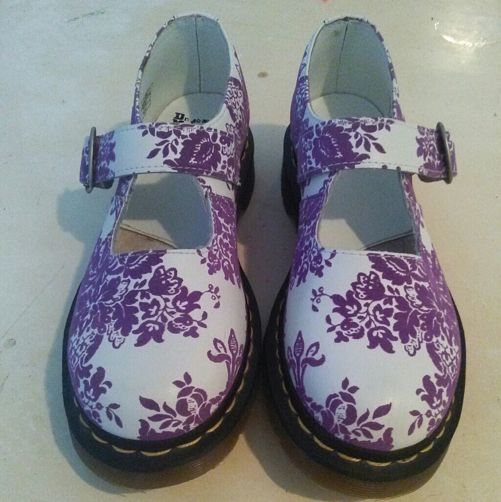 SOLD. Purple / White Dr.Marten Mary Janes size 6