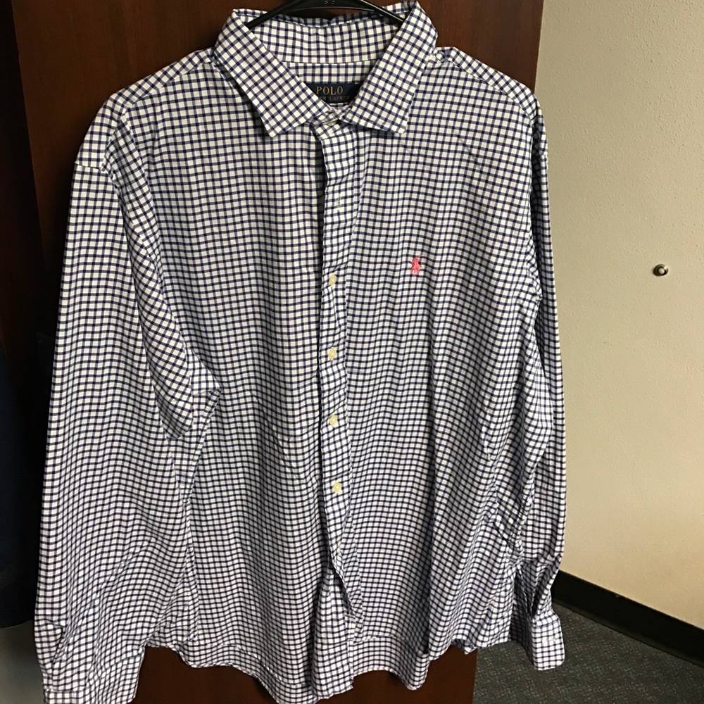 Checkered Blue Polo
