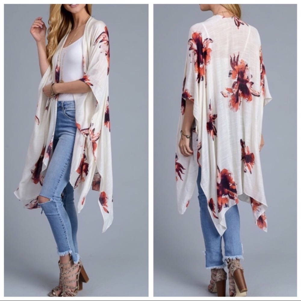 Garden Flower Kimono - Picture 2 of 4