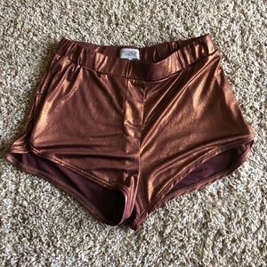 -Last day sale- Bronze Mini Shorts NWOT