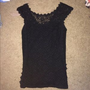 Lace front fitted top
