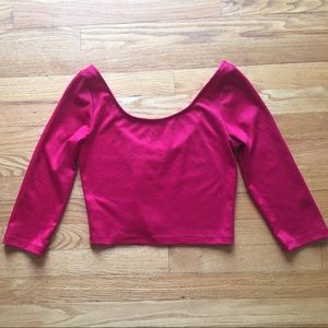 Red crop top