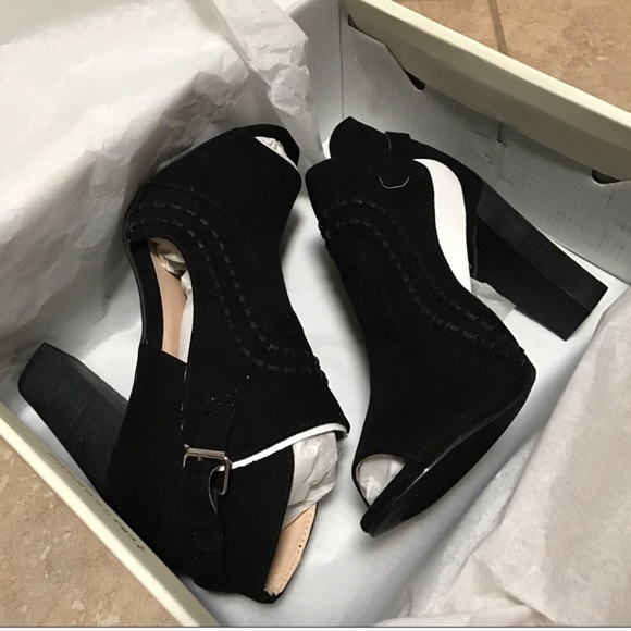 NIB Suede Cutout Booties - Picture 2 of 4