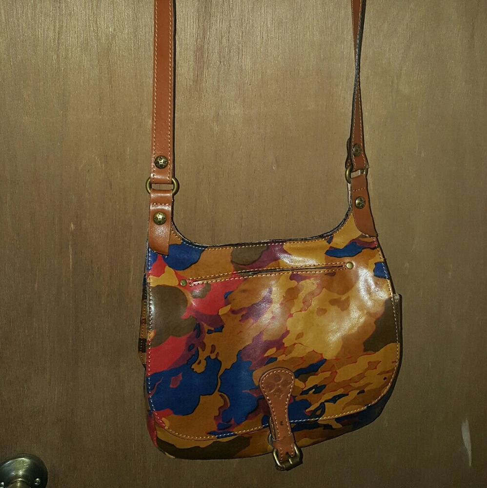 Patricia Nash parisian camo crossbody handbag