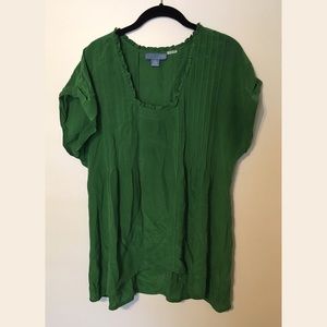 Anthropologie Sudden Downpour Top 100% silk