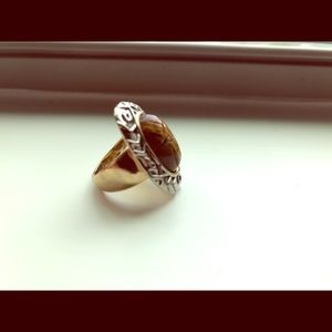 Gold & Tiger's Eye Khepri Ring