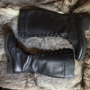 Black timberland Knee High boots