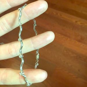 Sterling silver and diamond bracelet. Never worn.
