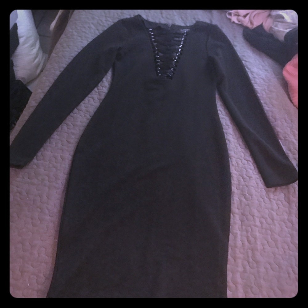 Black mini dress