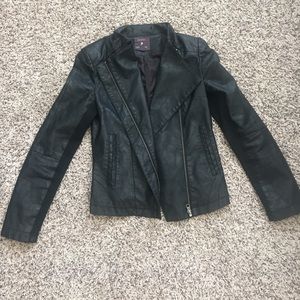 Black leather jacket
