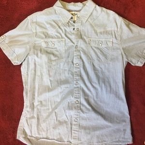 White and blue plaid