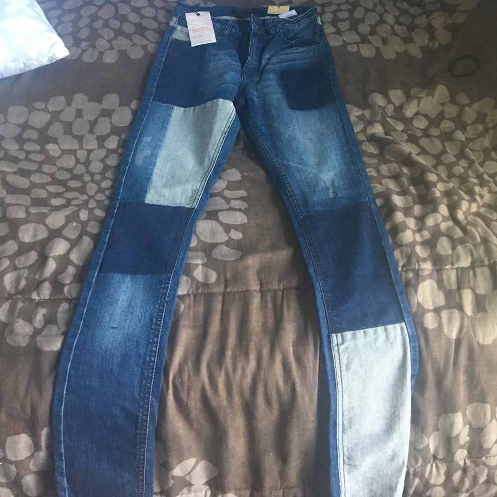 Patched jeans
