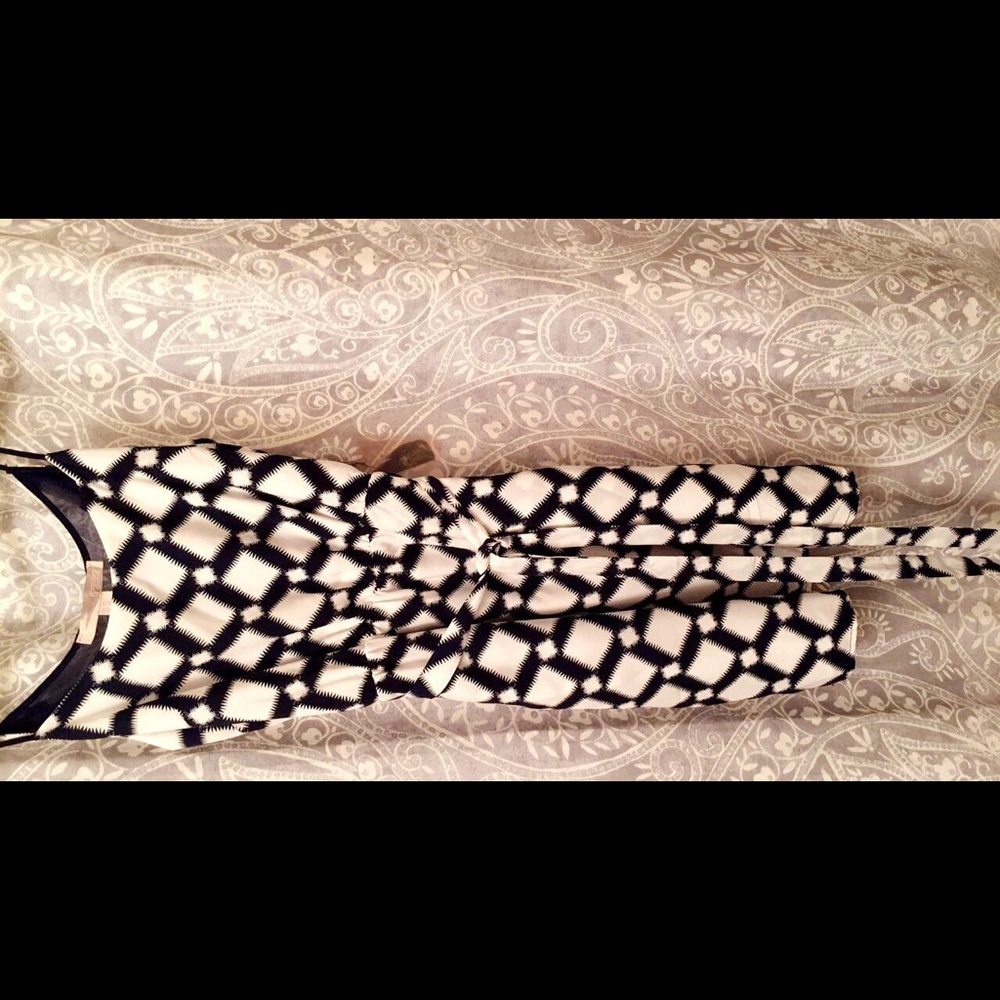 Navy and white dress