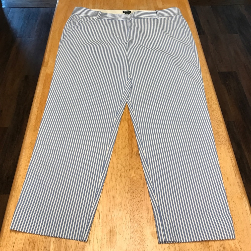 👉🏻JCrew "City fit" Seersucker pants👈🏻