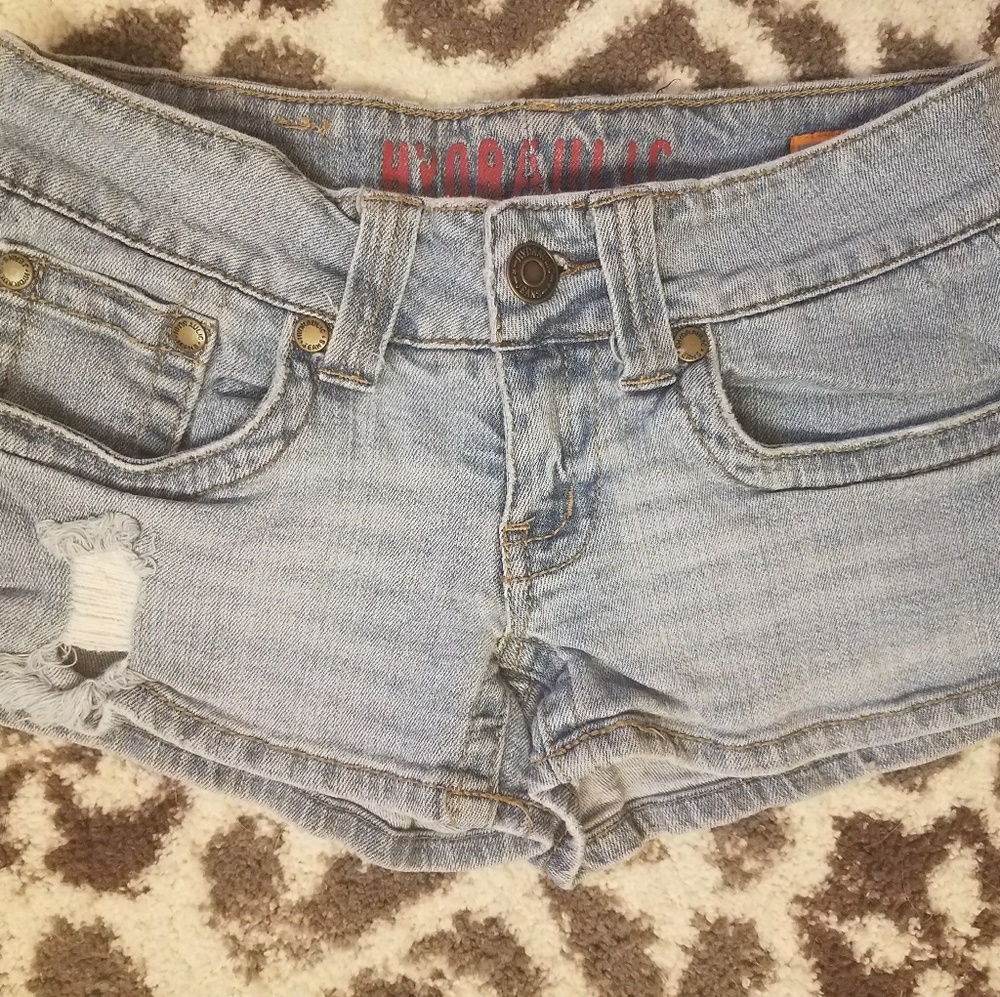 🌿HYDRAULIC DENIM SHORT SHORTS