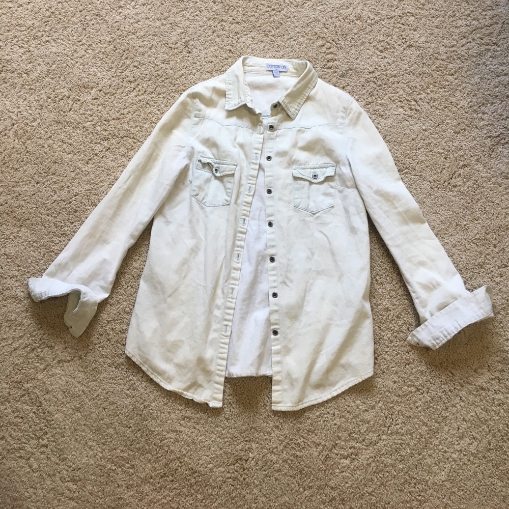 Cotton On Light Wash Denim Shirt