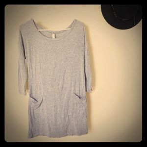 Gray quarter sleeve blouse