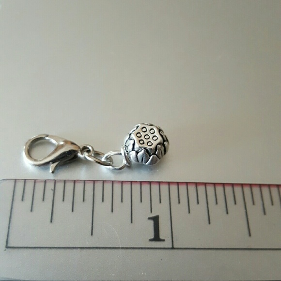 Mini lotus flower silver charm pendant minimalist - Picture 7 of 8