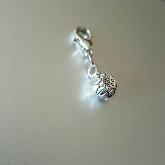 Mini lotus flower silver charm pendant minimalist - Picture 8 of 8