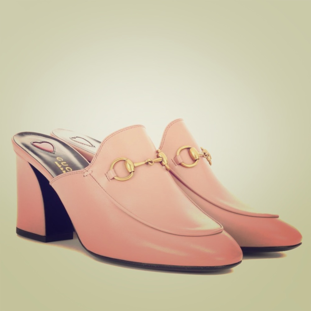 Princetown pink leather mules