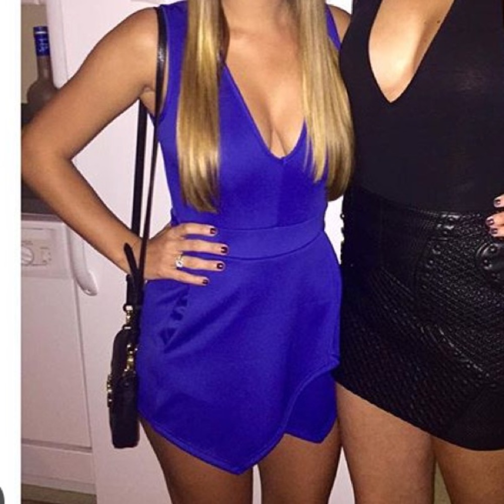 blue skort romper