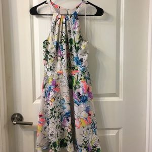 Express key hole flower dress