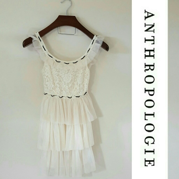 Anthropologie Dresses & Skirts - Anthropologie tulle and lace dress! XS