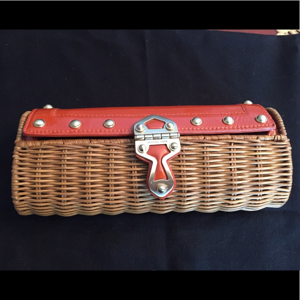 Michael kor's straw clutch