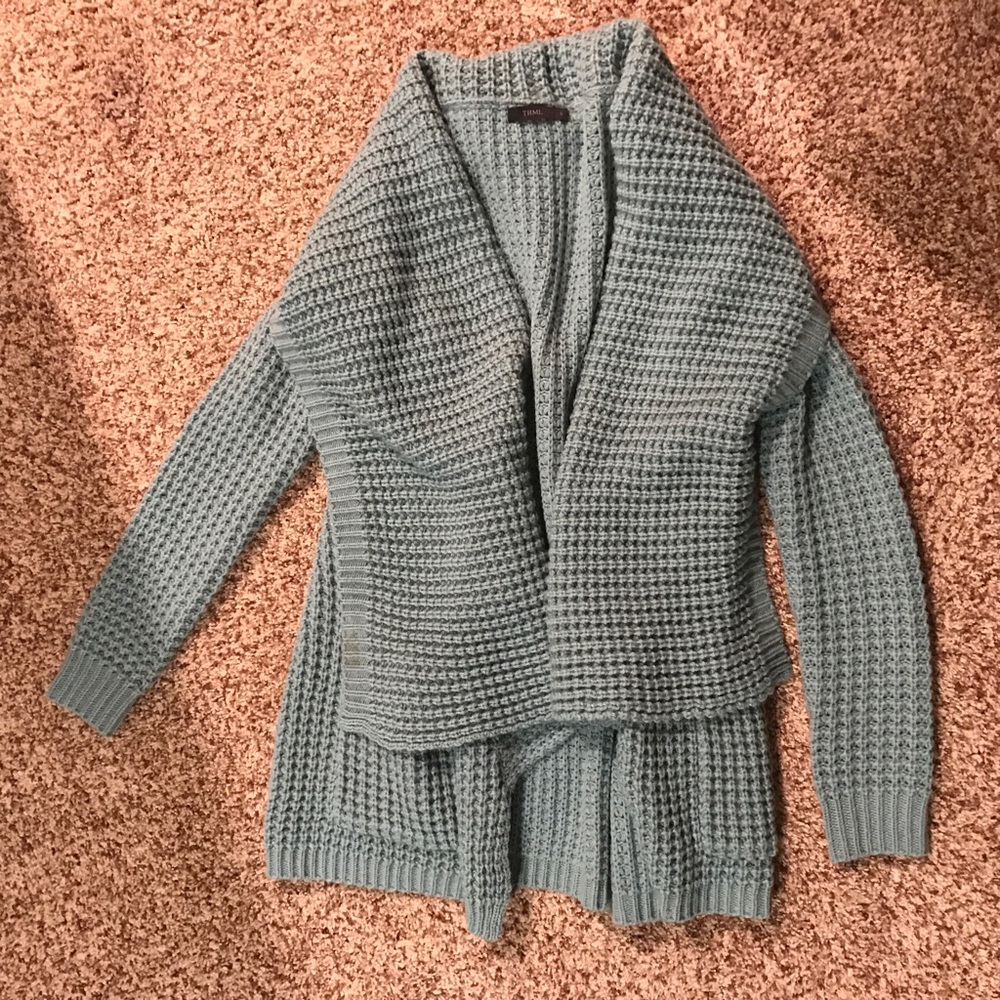 THML waffle cardigan