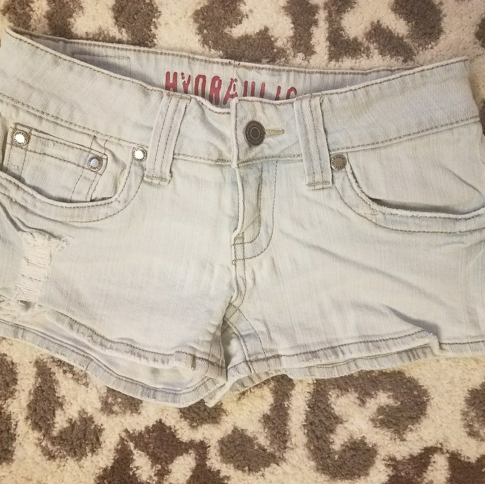🌿HYDRAULIC LIGHT WASH DENIM SHORTS