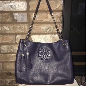 TORY BURCH THEA SHOULDER BAG-RARE COLOR-EGGPLANT !