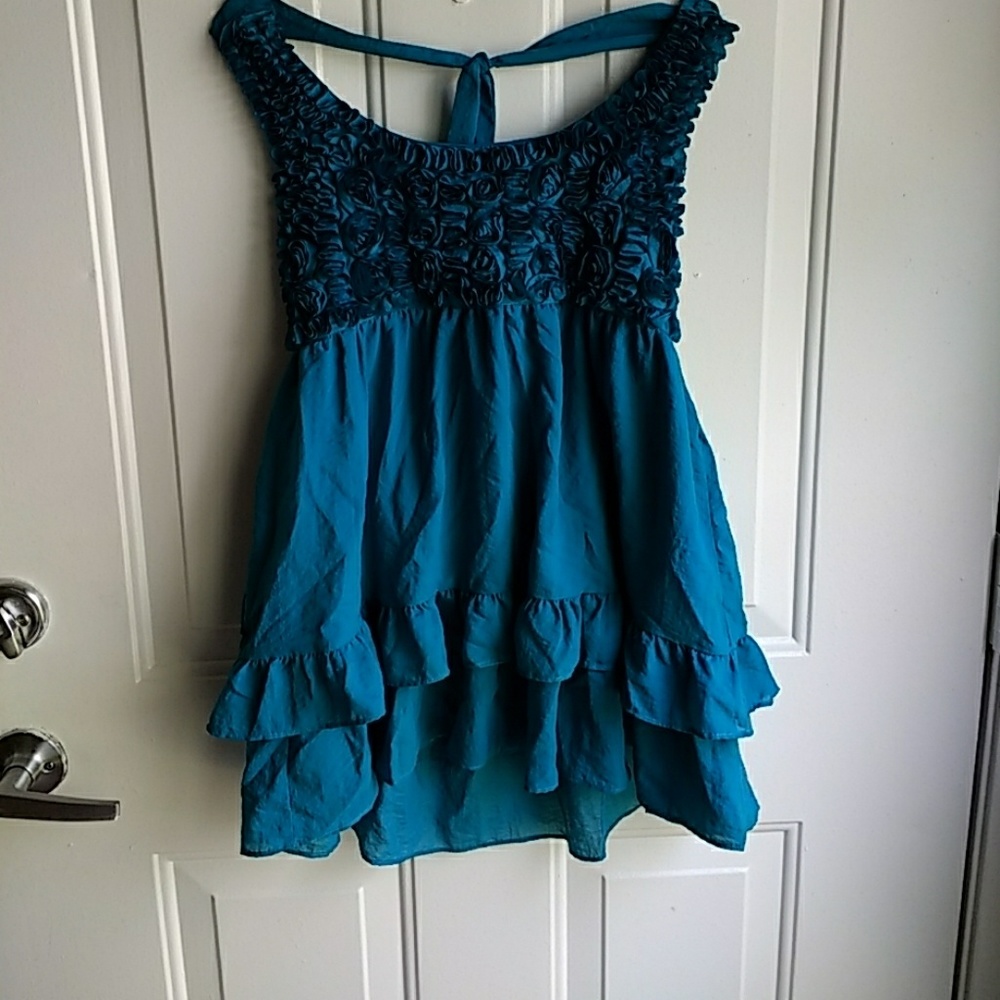 Babydoll halter top with roses