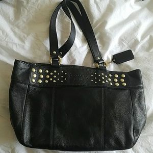 Black Coach Leather bag.