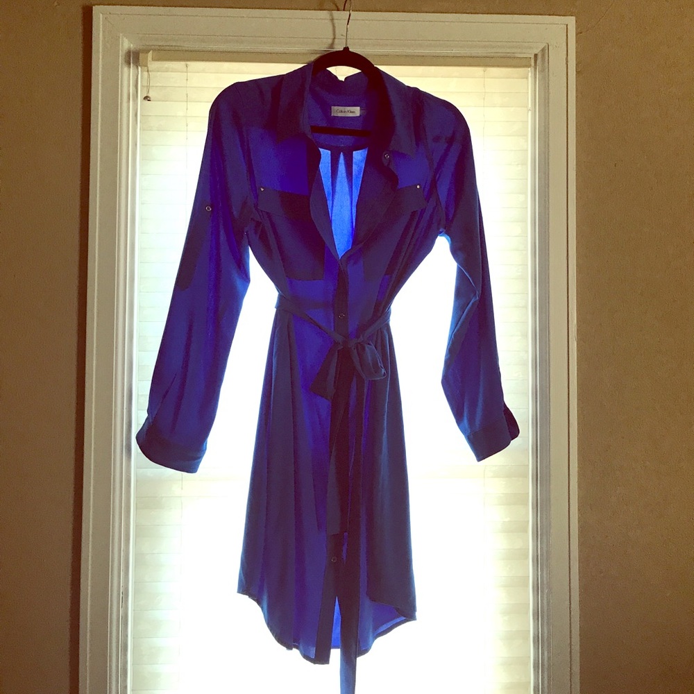 Royal blue tie dress