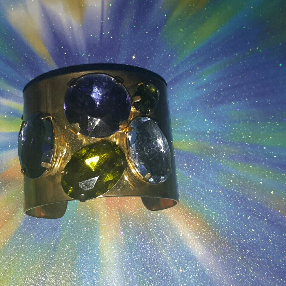 Saks brand crystal cuff bracelet