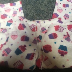 Soft fuzzy cupcake pajama pants!