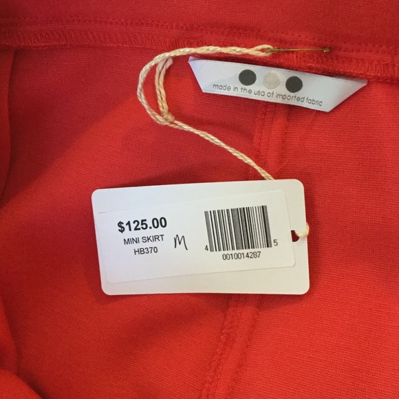 THREE DOTS RED/ORANGE MINISKIRT WITH FRONT POCKET - Picture 4 of 4