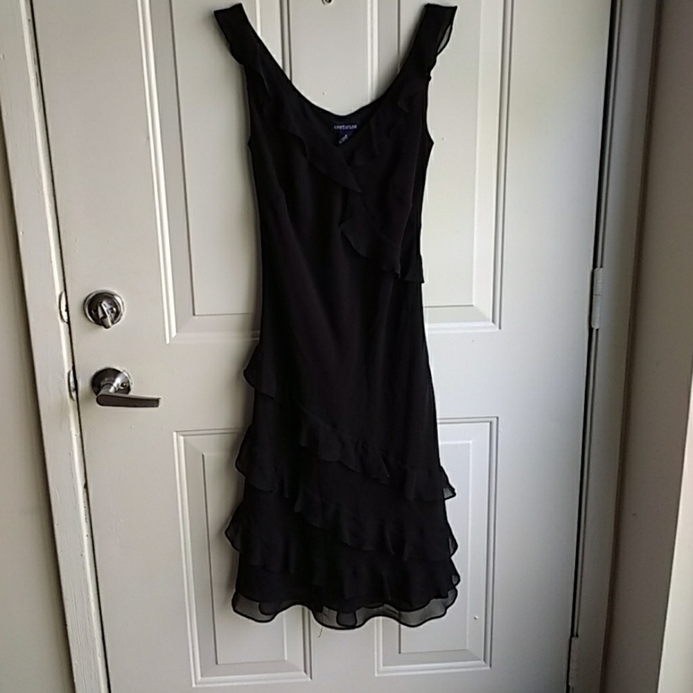Black silk dress