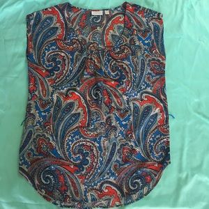 Paisley print top