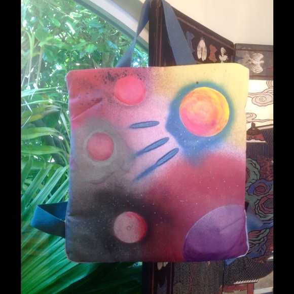 HP💐❤️🎉7/23 Backpack, unique original art, vegan - Picture 2 of 8