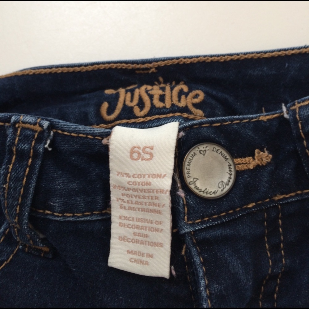 Justice denim shorts 6s