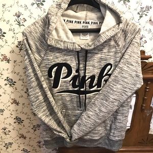 Like New PINK VS Hooded Cowl Neck Sweatshirt - Sm
